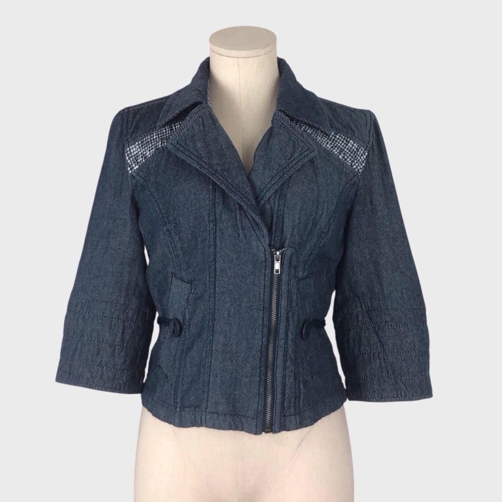 Tulle Denim‎ Moto Jacket